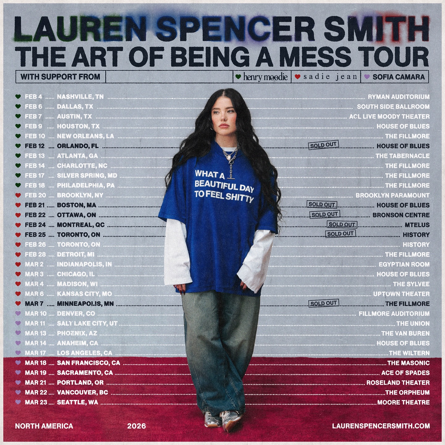 Henry Moodie Tour Poster 2026